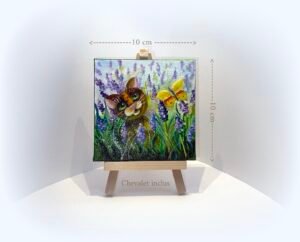 photo_2025-02-05_21-44-16 Petite toile Chat et papillon 10 cm X 10 cm