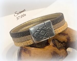 Bracelet cuir 17 cm homme ou femme