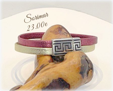 Bracelet cuir femme 17 cm