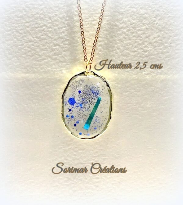 pendentif ovale 2.5cms 11€ Pendentif résine