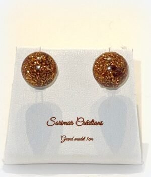 Boucles d'oreilles résine puce