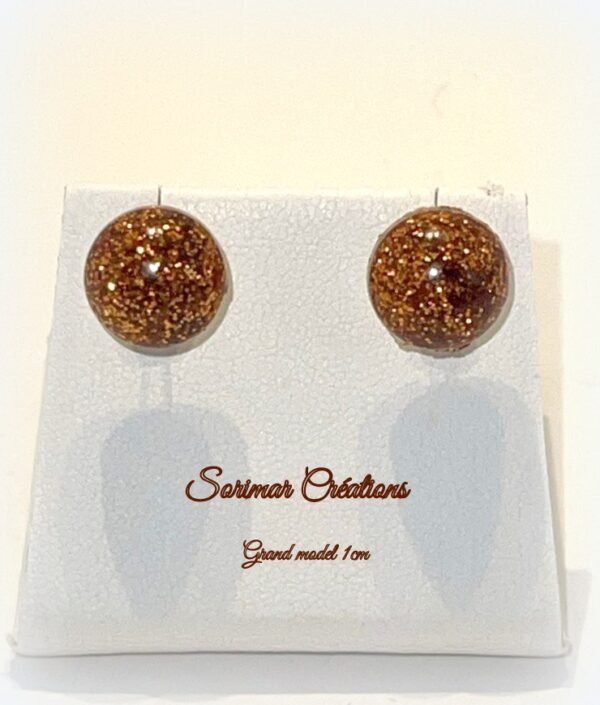 Boucles d'oreilles résine puce