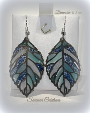 Boucles d'oreilles résine pendantes