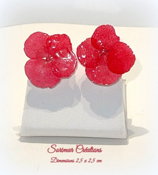 Boucles d'oreilles fleurs naturelles