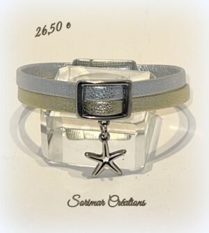 Bracelet cuir femme 17 cm